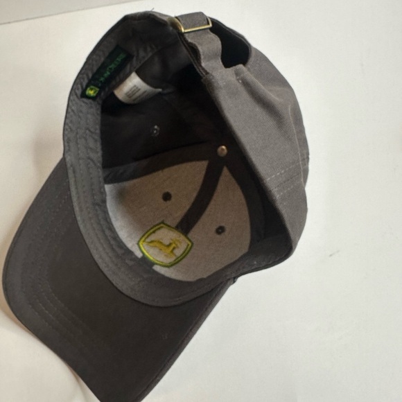 John Deere Ball Cap Hat Adjustable Strap Grey - Picture 5 of 6